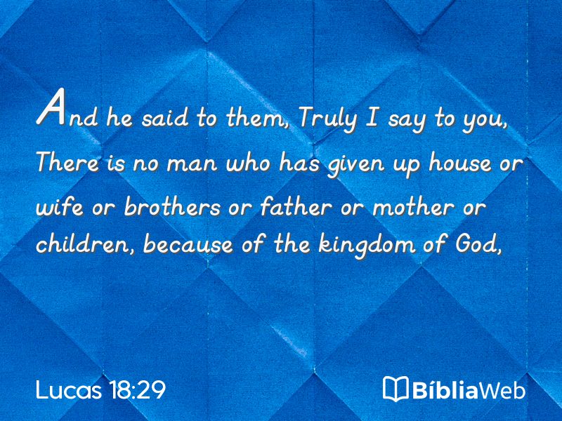 Lucas 18:29 em imagem para compartilhar