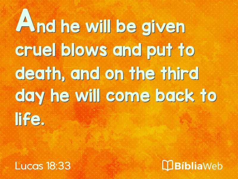 Lucas 18:33 em imagem para compartilhar