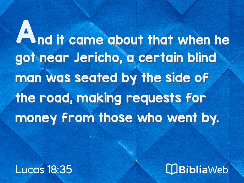 Lucas 18:35 em imagem para compartilhar