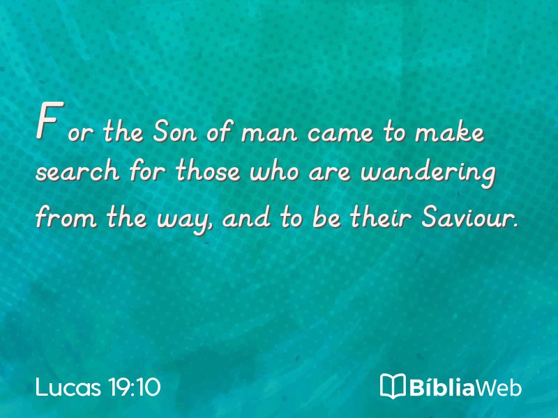 Lucas 19:10 em imagem para compartilhar