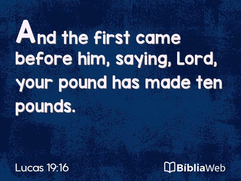 Lucas 19:16 em imagem para compartilhar