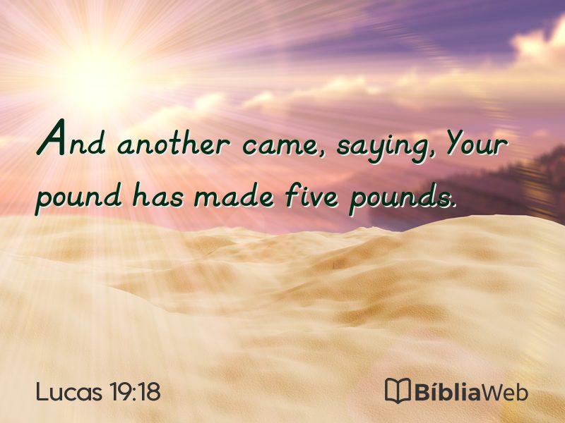 Lucas 19:18 em imagem para compartilhar