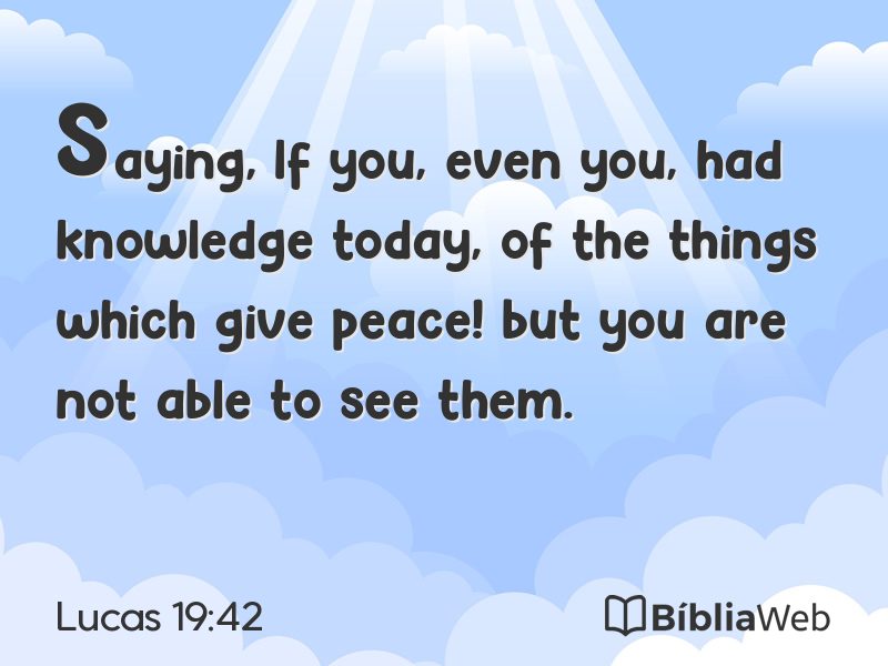 Lucas 19:42 em imagem para compartilhar