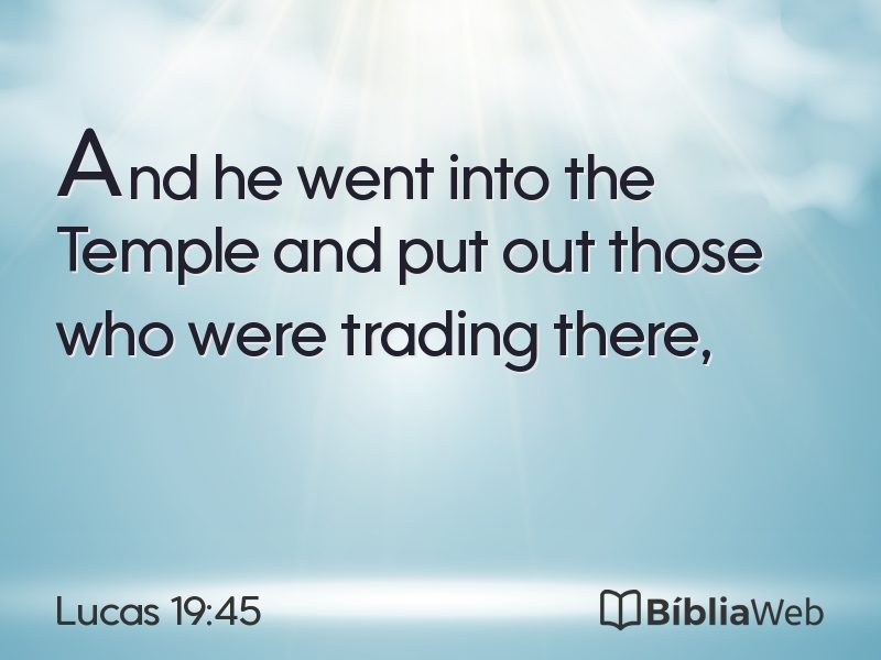 Lucas 19:45 em imagem para compartilhar