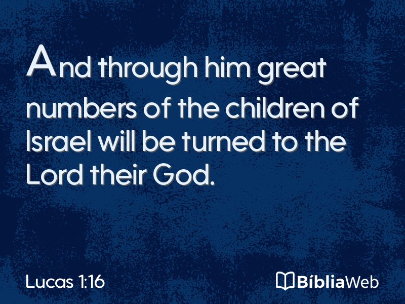 Lucas 1:16 em imagem para compartilhar