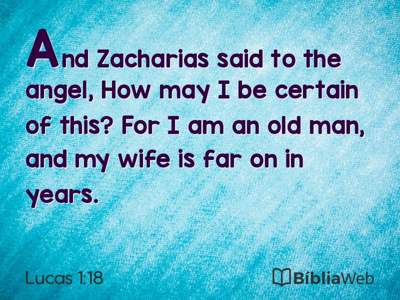 Lucas 1:18 em imagem para compartilhar