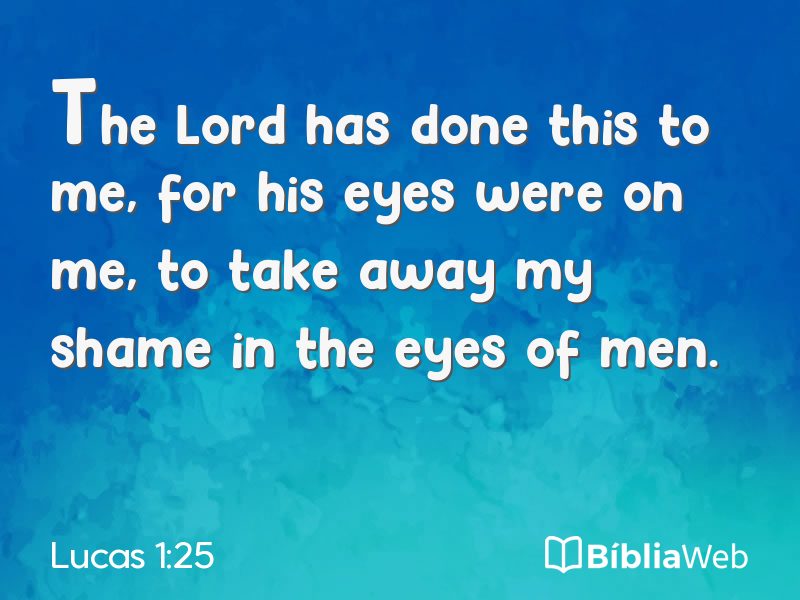 Lucas 1:25 em imagem para compartilhar