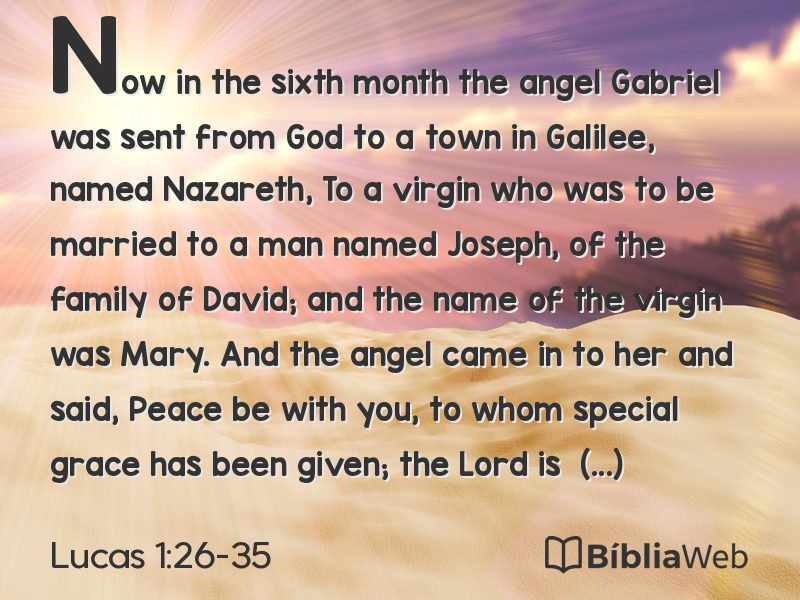 Lucas 1:26-35 em imagem para compartilhar