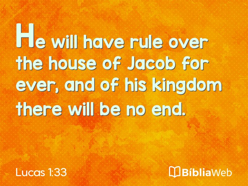 Lucas 1:33 em imagem para compartilhar