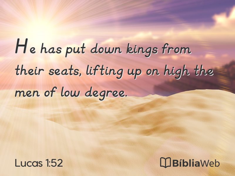 Lucas 1:52 em imagem para compartilhar