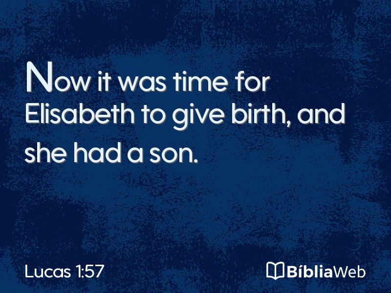 Lucas 1:57 em imagem para compartilhar