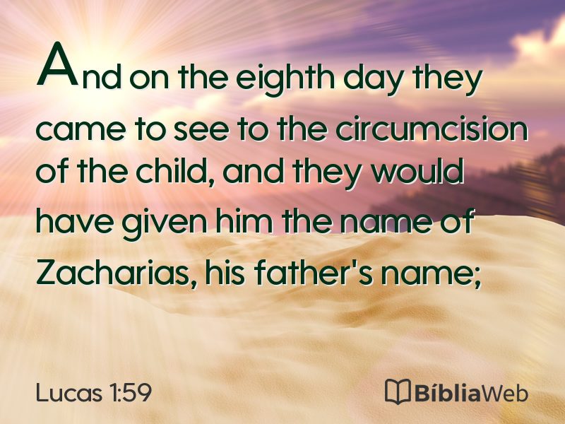 Lucas 1:59 em imagem para compartilhar