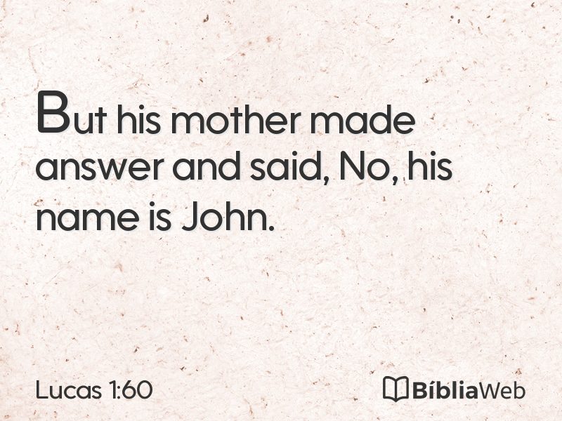 Lucas 1:60 em imagem para compartilhar