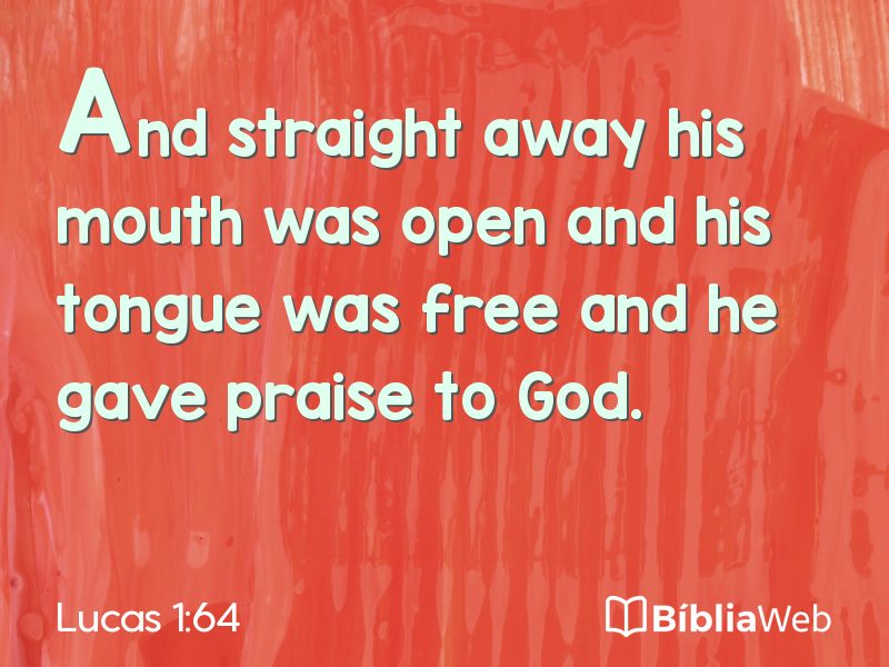 Lucas 1:64 em imagem para compartilhar
