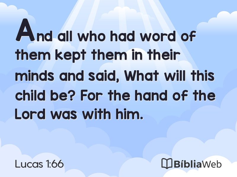 Lucas 1:66 em imagem para compartilhar