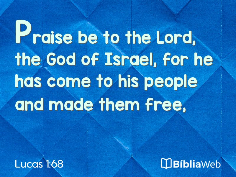 Lucas 1:68 em imagem para compartilhar