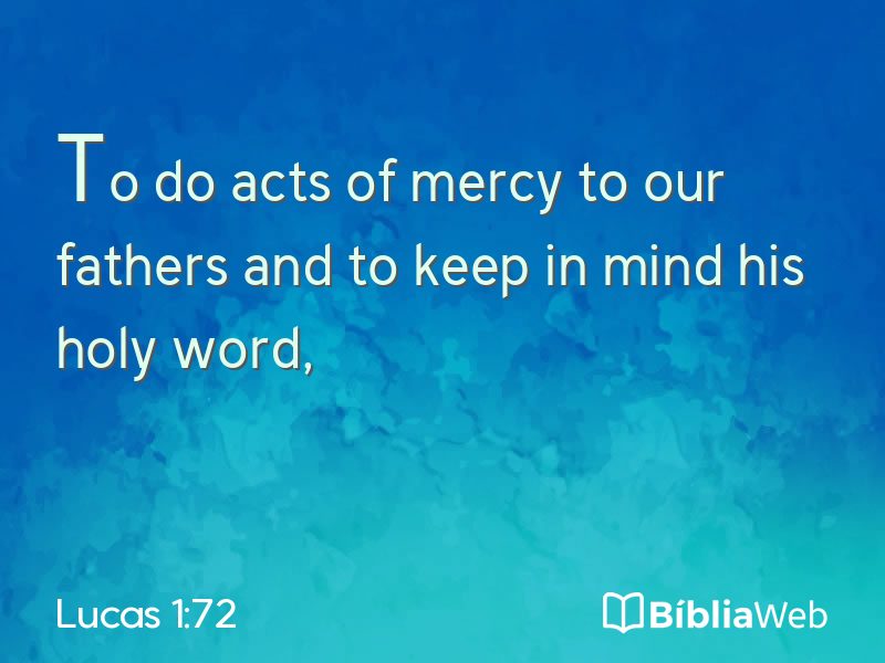 Lucas 1:72 em imagem para compartilhar