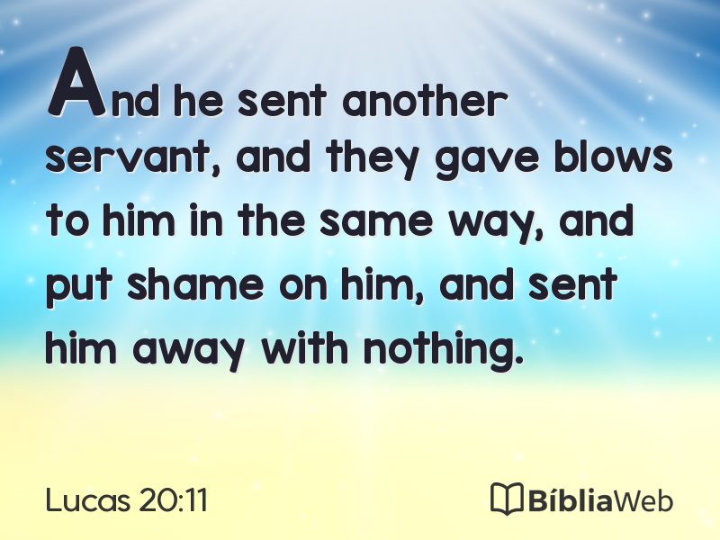 Lucas 20:11 em imagem para compartilhar