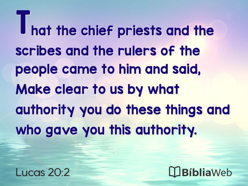 Lucas 20:2 em imagem para compartilhar
