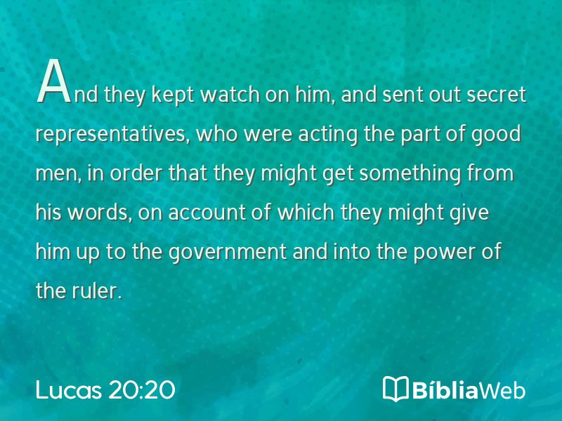 Lucas 20:20 em imagem para compartilhar
