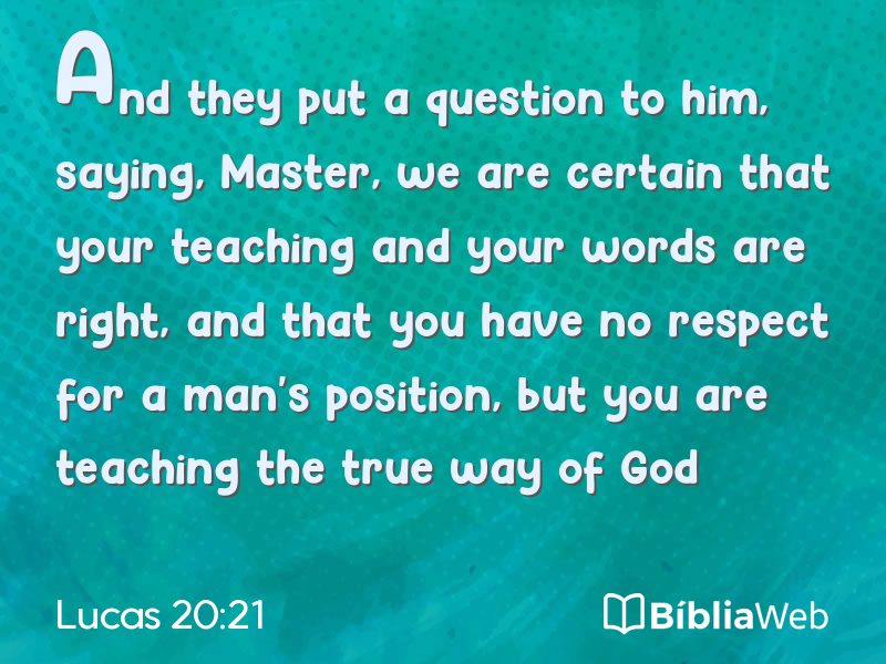 Lucas 20:21 em imagem para compartilhar