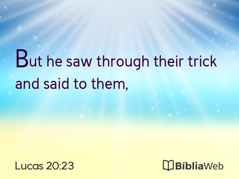 Lucas 20:23 em imagem para compartilhar