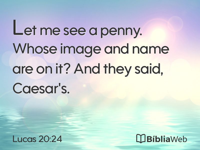 Lucas 20:24 em imagem para compartilhar