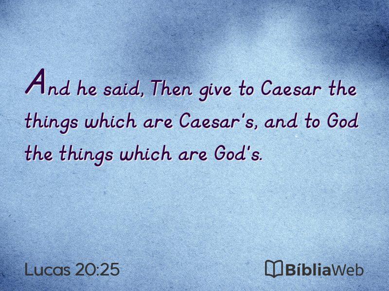 Lucas 20:25 em imagem para compartilhar
