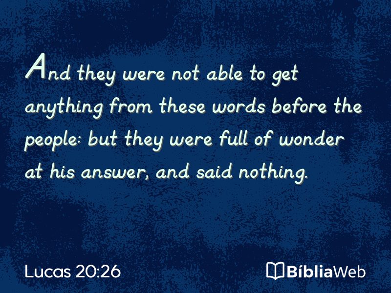 Lucas 20:26 em imagem para compartilhar