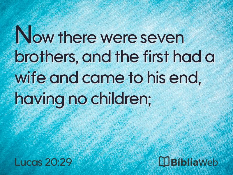 Lucas 20:29 em imagem para compartilhar