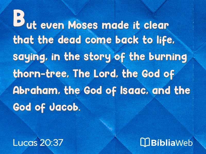 Lucas 20:37 em imagem para compartilhar