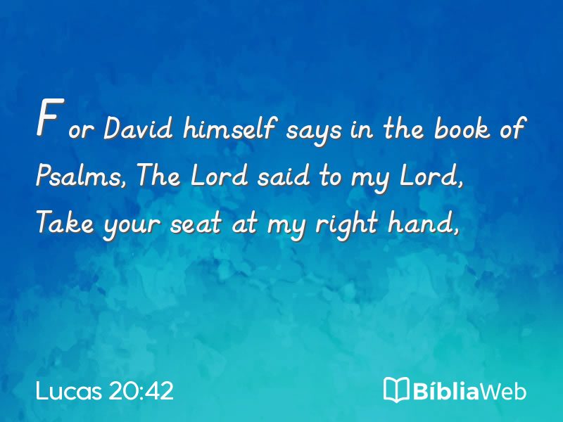 Lucas 20:42 em imagem para compartilhar
