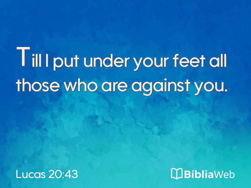 Lucas 20:43 em imagem para compartilhar