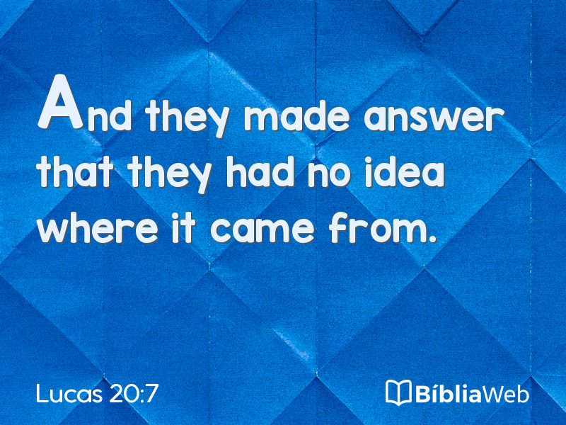 Lucas 20:7 em imagem para compartilhar
