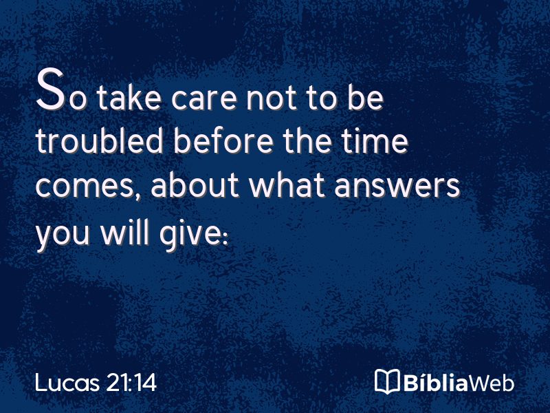 Lucas 21:14 em imagem para compartilhar