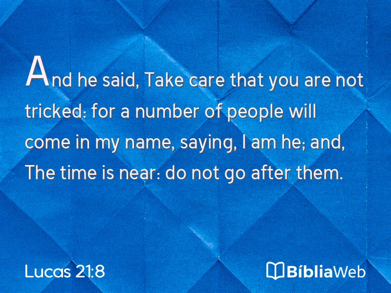 Lucas 21:8 em imagem para compartilhar
