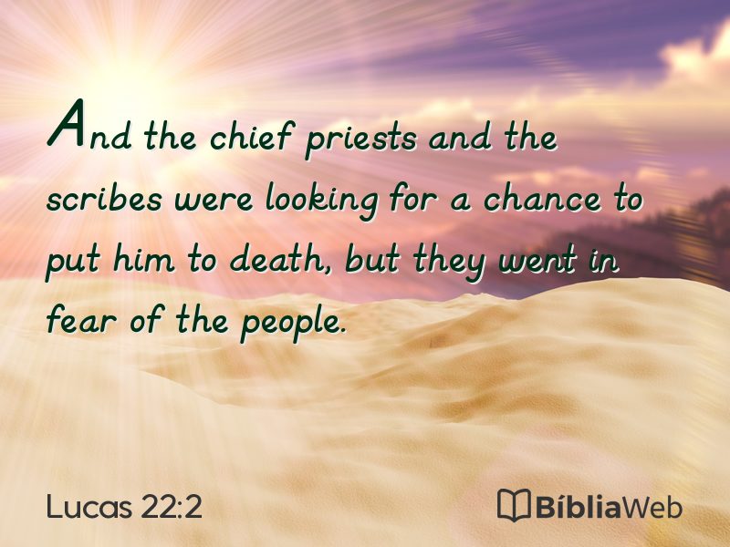 Lucas 22:2 em imagem para compartilhar