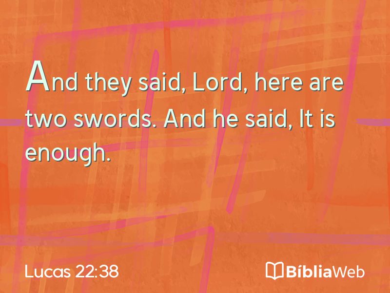 Lucas 22:38 em imagem para compartilhar