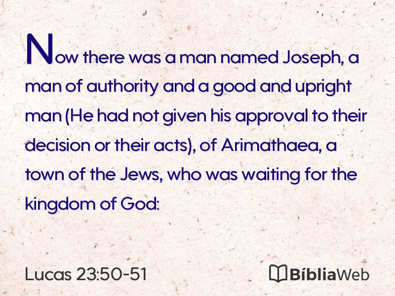 Lucas 23:50-51 em imagem para compartilhar