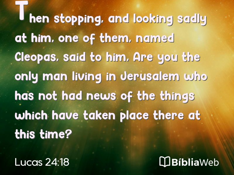 Lucas 24:18 em imagem para compartilhar