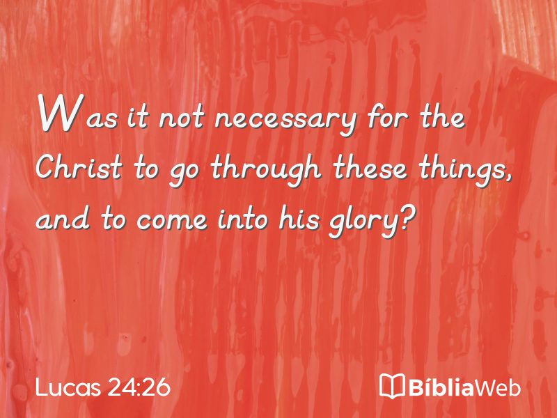 Lucas 24:26 em imagem para compartilhar