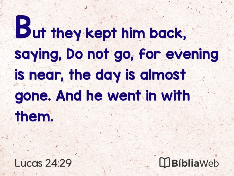 Lucas 24:29 em imagem para compartilhar
