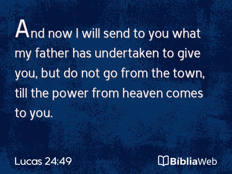 Lucas 24:49 em imagem para compartilhar
