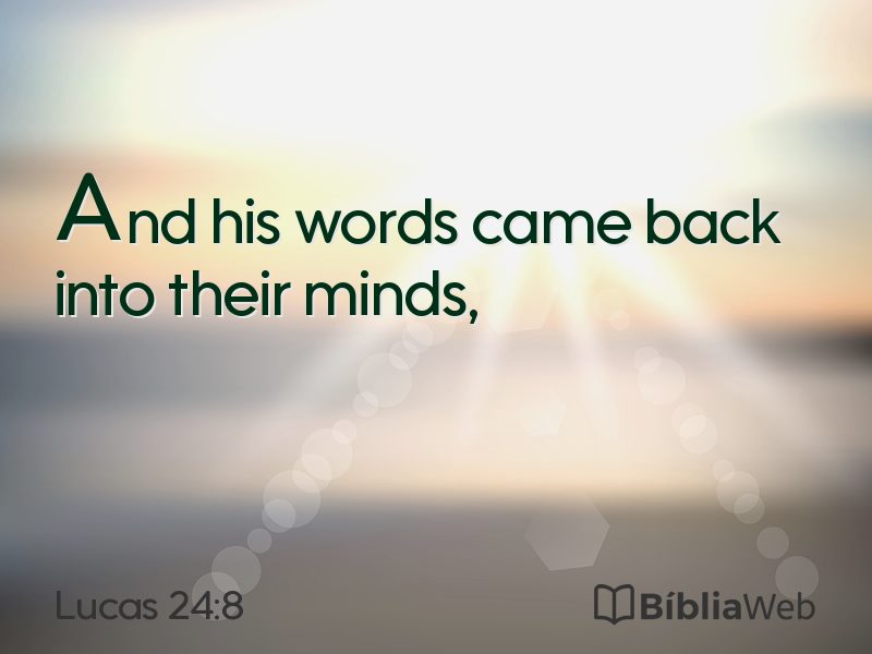 Lucas 24:8 em imagem para compartilhar