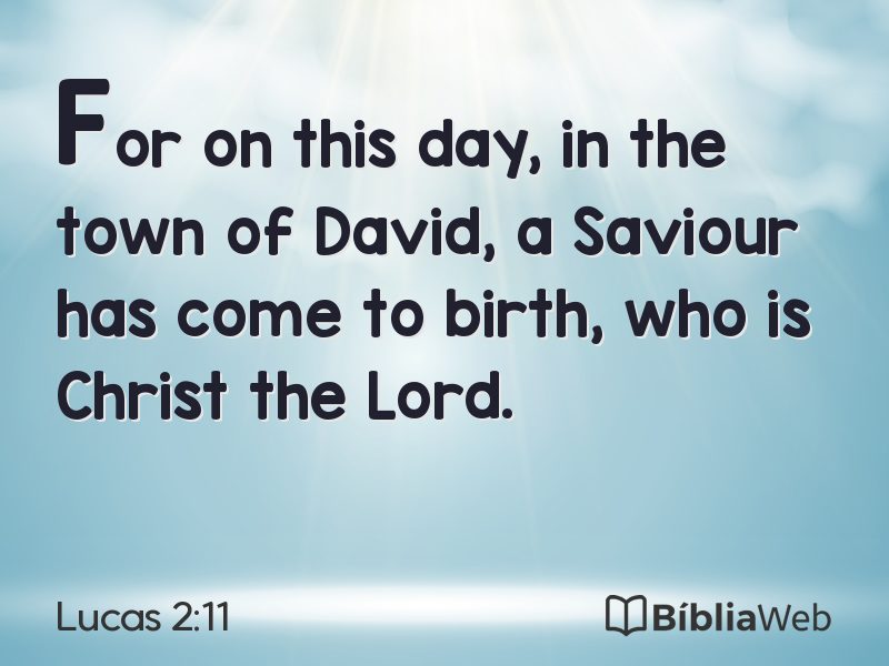 Lucas 2:11 em imagem para compartilhar
