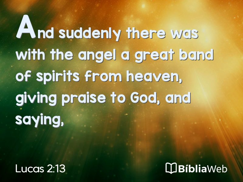 Lucas 2:13 em imagem para compartilhar