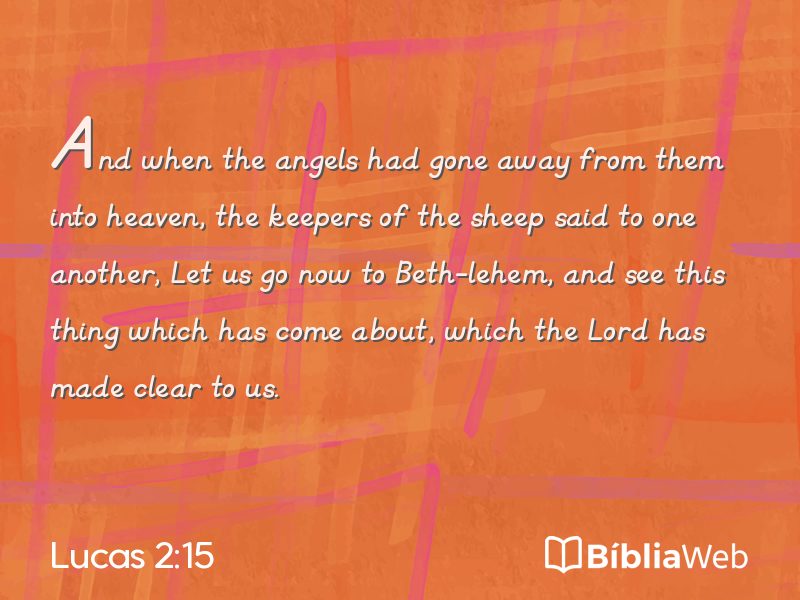 Lucas 2:15 em imagem para compartilhar