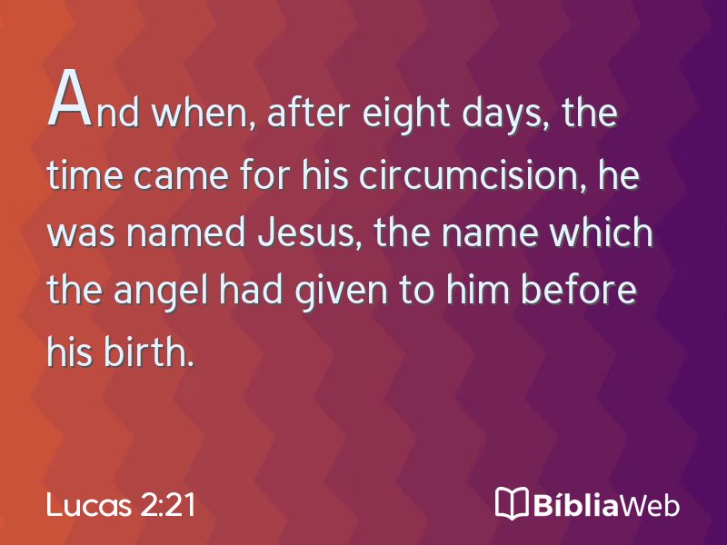 Lucas 2:21 em imagem para compartilhar