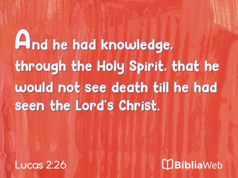 Lucas 2:26 em imagem para compartilhar