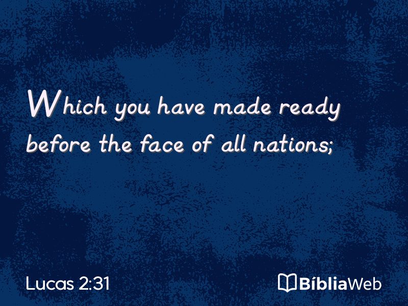 Lucas 2:31 em imagem para compartilhar